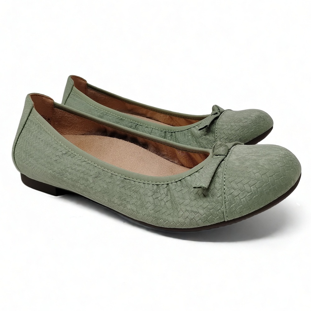 Balletcore Minimalist Vionic Amorie Flats Size 9W Textile Slip-On Shoes